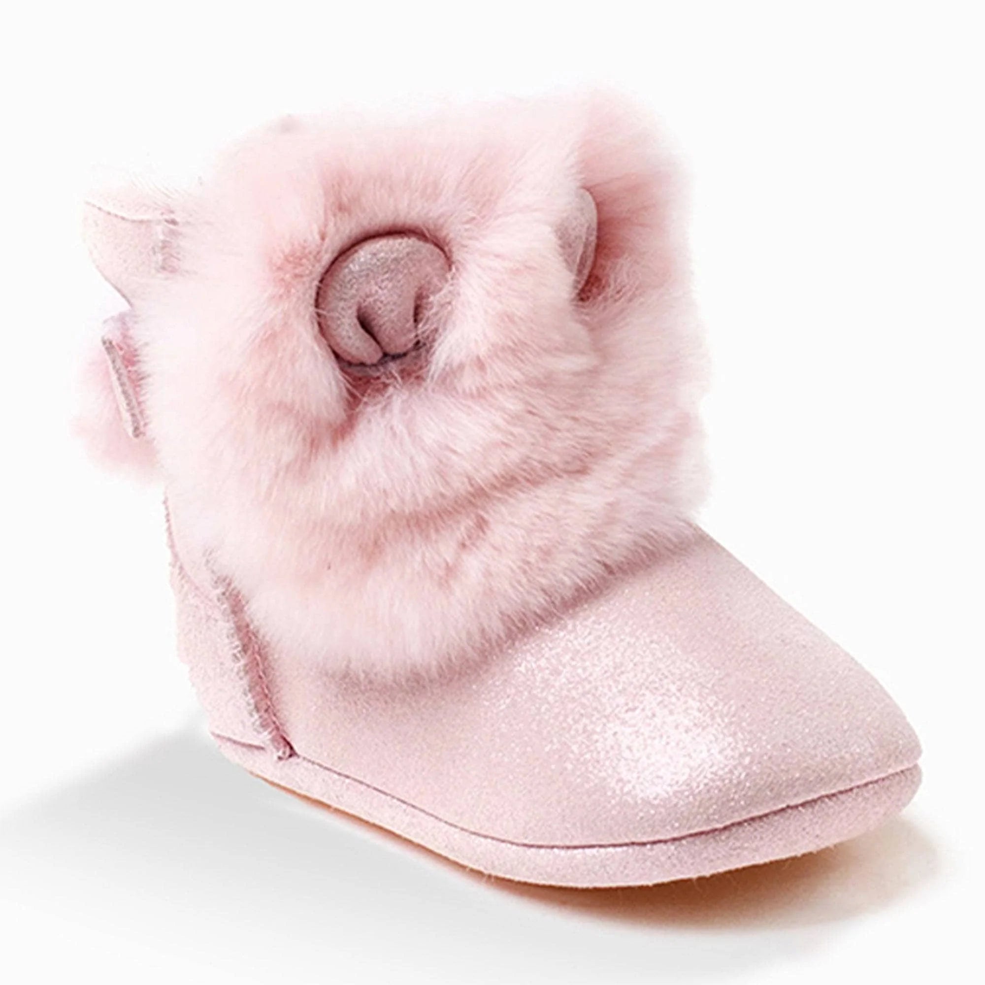 Pink furry discount ugg boots