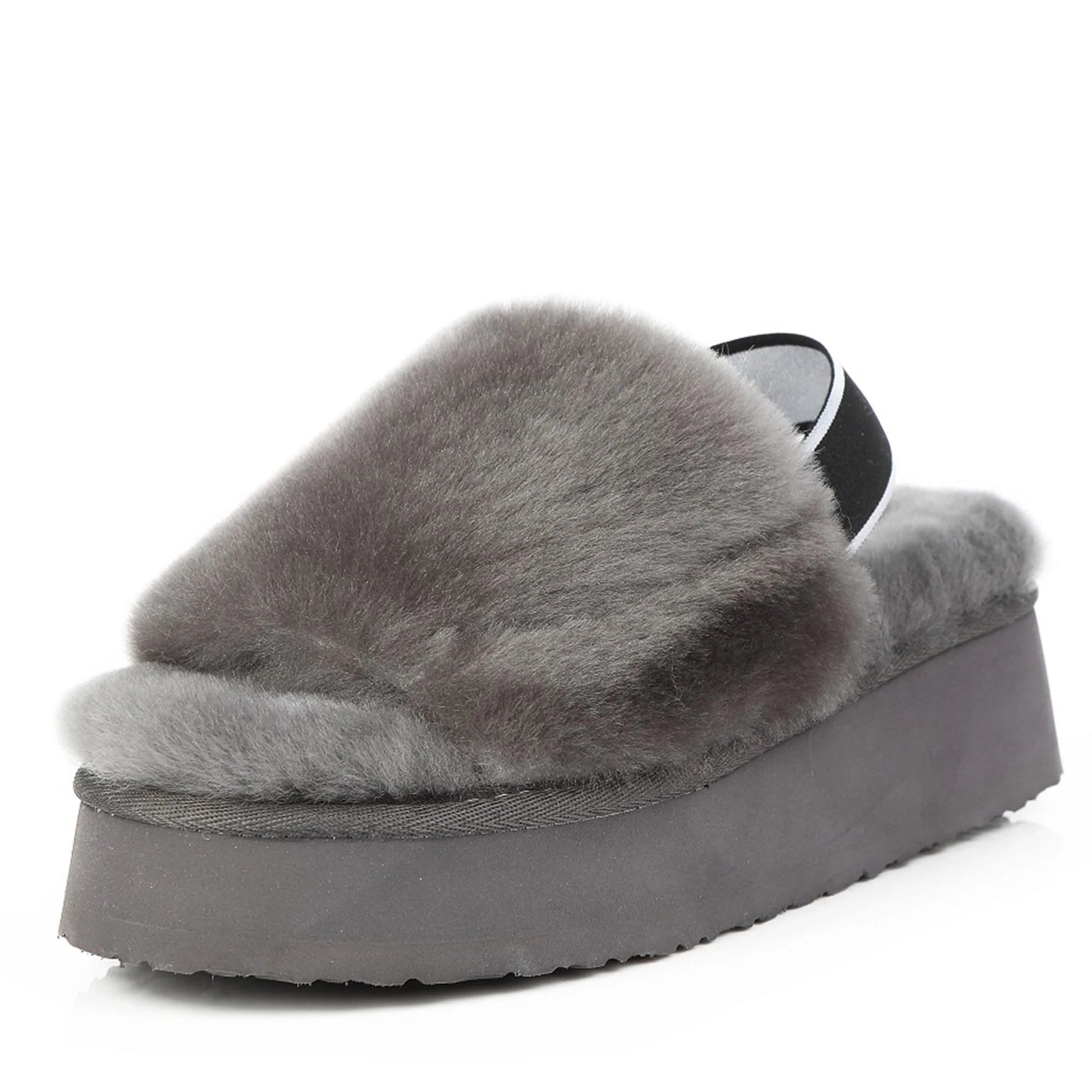Black white and grey ugg slides hot sale