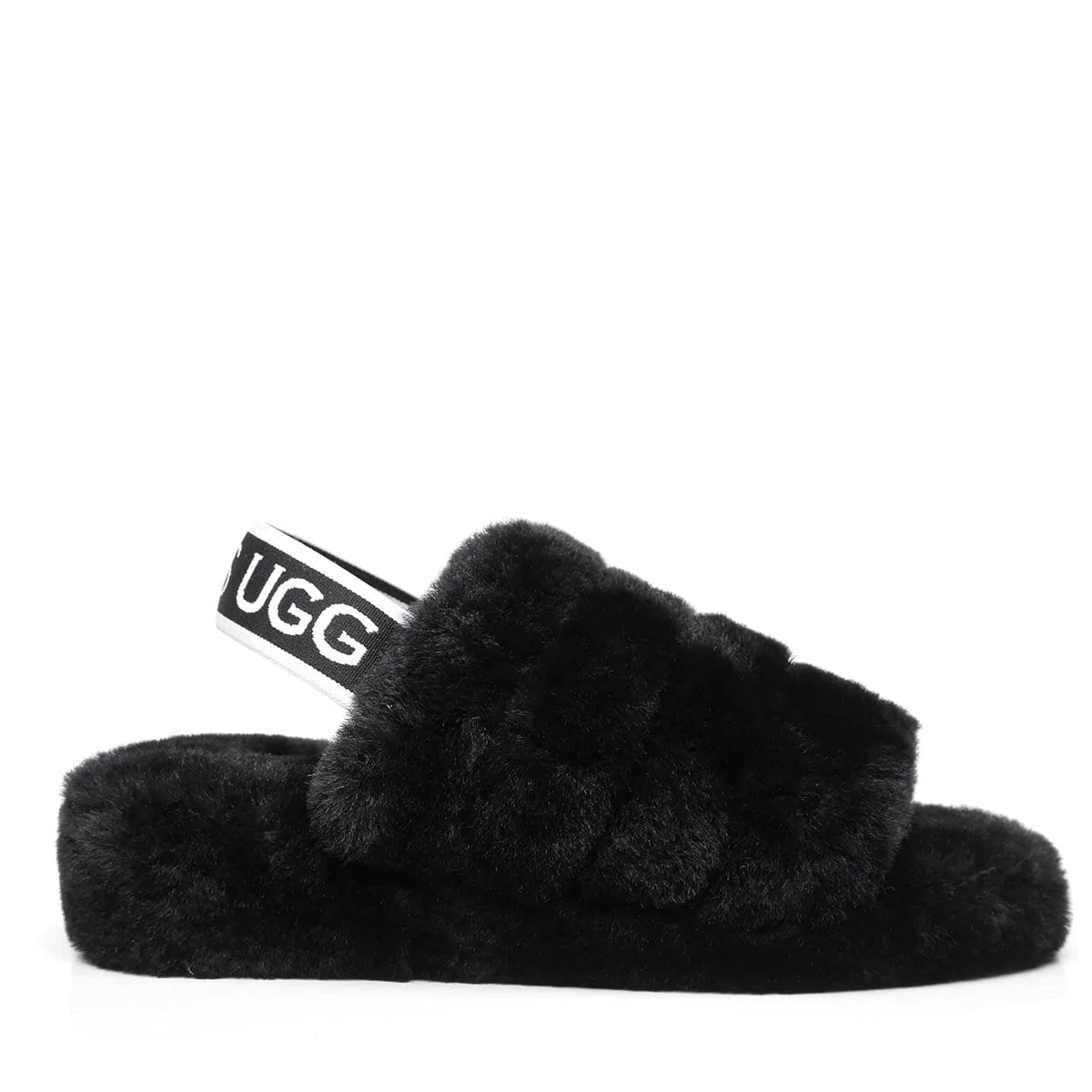 Ugg slides black best sale grey white