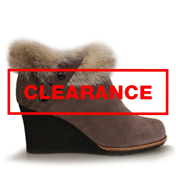 Ugg wedge boots with fur deals