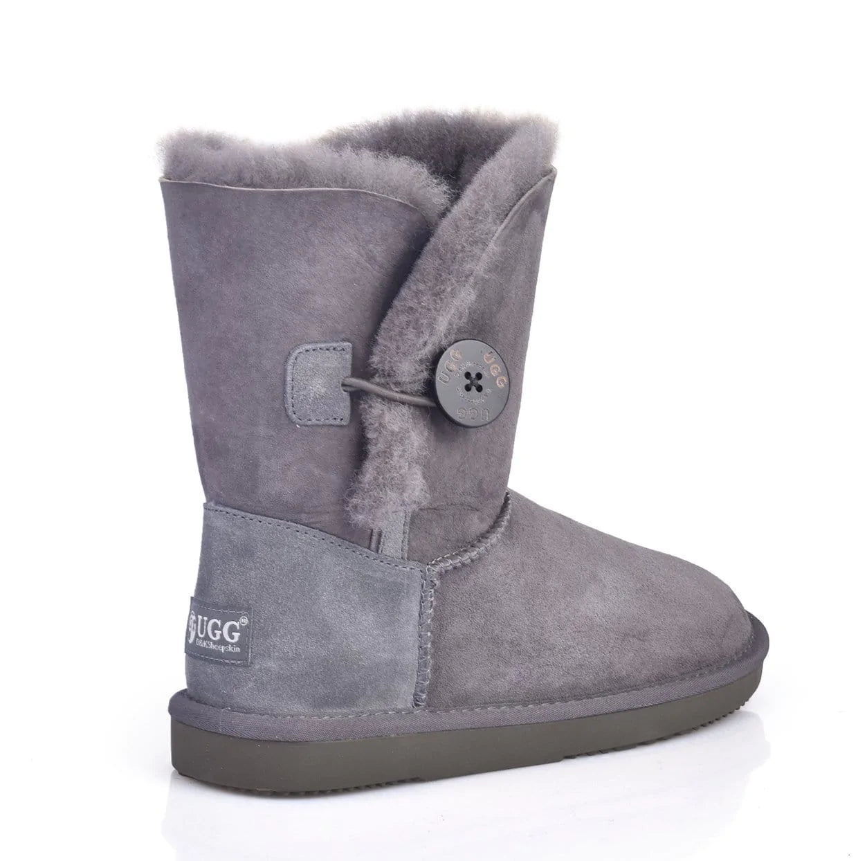 Gray button discount uggs