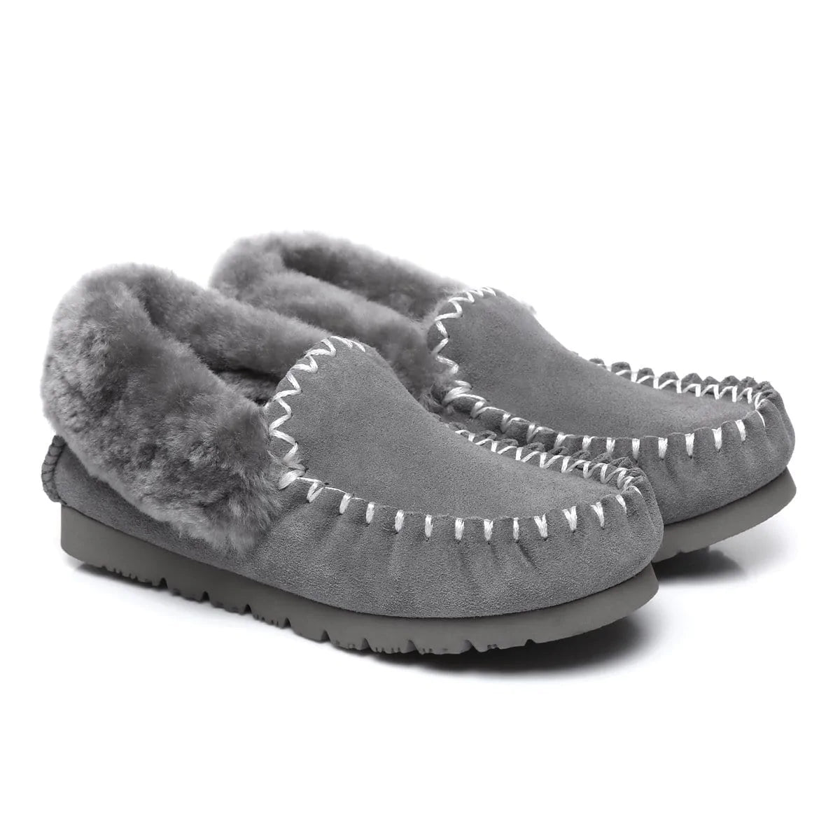 Gray online ugg moccasins